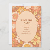 Retro Groovy 70er Themed Mutes Hochzeit Save The Date (Vorderseite)