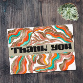 Retro Groovy 70er unterstützt kleine Unternehmen Dankeskarte