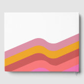 Retro Groovy 70's Floral MOD Guest Book Gästebuch (Rückseite)