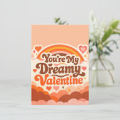 Retro Groovy 70s Rainbow Dankeskarte (Stehend Vorderseite)