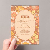 Retro Groovy 70's Themed Bridal Acryleinladungen (Insitu (Handheld))