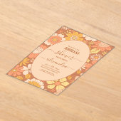 Retro Groovy 70's Themed Bridal Acryleinladungen (Ablage )