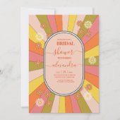 Retro Groovy 70's Themed Bridal Einladung (Vorderseite)