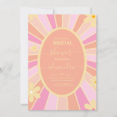 Retro Groovy 70's Themed Bridal Einladung (Vorderseite)