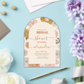 Retro Groovy 70's Themed Bridal Einladung (Insitu (Hochzeit))