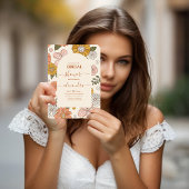 Retro Groovy 70's Themed Bridal Einladung