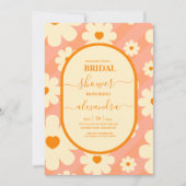 Retro Groovy 70's Themed Bridal Einladung (Vorderseite)