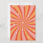 Retro Groovy 70's Themed Mutes Tones Wedding Invit Einladung (Rückseite)