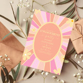 Retro Groovy 70's Themed Mutes Tones Wedding Invit Einladung