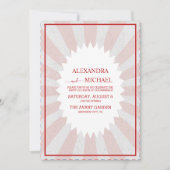 Retro Groovy 70's Themed Mutes Tones Wedding Invit Einladung (Vorderseite)