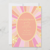 Retro Groovy 70's Themed Mutes Tones Wedding Invit Einladung (Vorderseite)