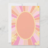 Retro Groovy 70's Themed Mutes Tones Wedding Invit Einladung (Rückseite)