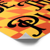 Retro Groovy 80er, 90er muss der Ort Retro sein Poster (Ecke)