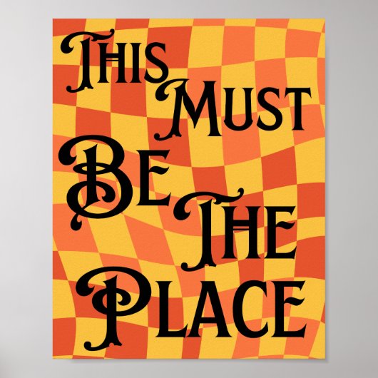 Retro Groovy 80er, 90er muss der Ort Retro sein Poster (Vorne)