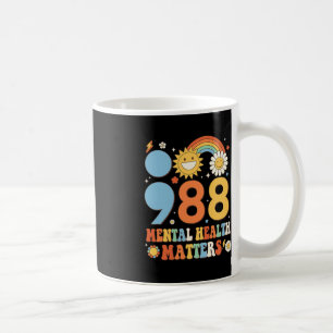 Retro Groovy 988 Mental Health Matters Suizid Pre- Kaffeetasse
