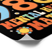 Retro Groovy 988 Mental Health Matters Suizid Pre- Poster (Ecke)