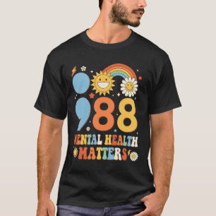 Retro Groovy 988 Mental Health Matters Suizid Pre- T-Shirt