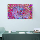 Retro Groovy Abstrakt Lavender und Magenta Swirl Banner (Messeveranstaltung)
