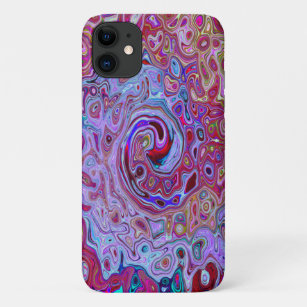 Retro Groovy Abstrakt Lavender und Magenta Swirl Case-Mate iPhone Hülle