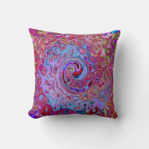 Retro Groovy Abstrakt Lavender und Magenta Swirl