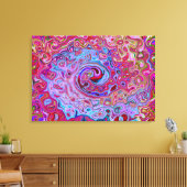 Retro Groovy Abstrakt Lavender und Magenta Swirl Leinwanddruck (Insitu (Wohnzimmer))
