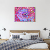 Retro Groovy Abstrakt Lavender und Magenta Swirl Leinwanddruck (Insitu (Schlafzimmer))