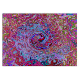 Retro Groovy Abstrakt Lavender und Magenta Swirl Schneidebrett