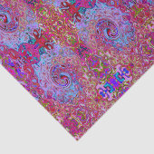 Retro Groovy Abstrakt Lavender und Magenta Swirl Seidenpapier (Ausschnitt)