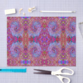 Retro Groovy Abstrakt Lavender und Magenta Swirl Seidenpapier (Handwerk)