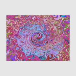 Retro Groovy Abstrakt Lavender und Magenta Swirl Seidenpapier