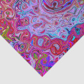 Retro Groovy Abstrakt Lavender und Magenta Swirl Seidenpapier (Ausschnitt)