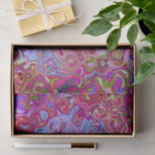 Retro Groovy Abstrakt Lavender und Magenta Swirl Seidenpapier (Geschenk)