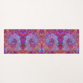 Retro Groovy Abstrakt Lavender und Magenta Swirl Yogamatte (Rückseite (Horizontal))