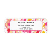 Retro Groovy Abstrakt Marble Rücksendeadresse (Vorne)