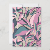 Retro Groovy Abstrakte einmalige Hochzeit Einladung (Rückseite)