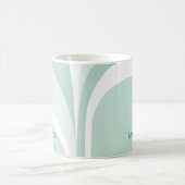 Retro Groovy Abstrakter Aquamariner grüner Creme I Kaffeetasse (Mittel)