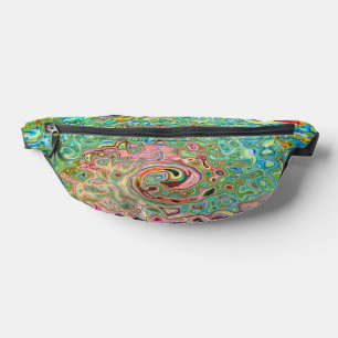 Retro Groovy Abstrakter Regenbogenwirbel Bauchtasche