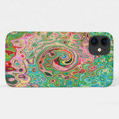 Retro Groovy Abstrakter Regenbogenwirbel Case-Mate iPhone Hülle (Rückseite (Horizontal))