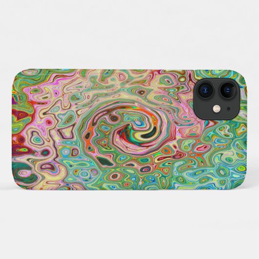 Retro Groovy Abstrakter Regenbogenwirbel Case-Mate iPhone Hülle (Rückseite (Horizontal))