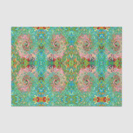 Retro Groovy Abstrakter Regenbogenwirbel Seidenpapier