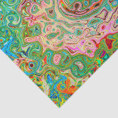 Retro Groovy Abstrakter Regenbogenwirbel Seidenpapier (Ausschnitt)