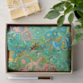 Retro Groovy Abstrakter Regenbogenwirbel Seidenpapier (Geschenk)