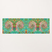 Retro Groovy Abstrakter Regenbogenwirbel Yogamatte (Rückseite (Horizontal))