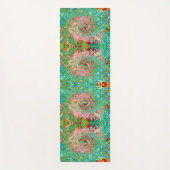 Retro Groovy Abstrakter Regenbogenwirbel Yogamatte (Vorderseite)