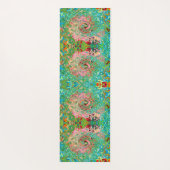 Retro Groovy Abstrakter Regenbogenwirbel Yogamatte (Rückseite)