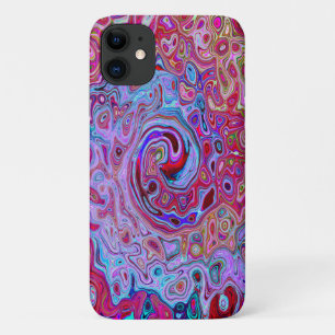 Retro Groovy Abstraktes Lavendel- und Magentawirbe Case-Mate iPhone Hülle