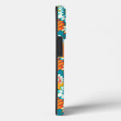Retro Groovy Aquamarin Orange & Yellow Floral Mono Case-Mate iPhone Hülle (Rückseite / Rechts)