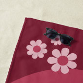 Retro Groovy Arch Daisy Personalisiert Strandtuch (Beispiel)