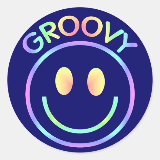 Retro Groovy Aufkleber (Vorderseite)