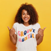 Retro Groovy Auntie 70er Retro Auntie T - Shirt